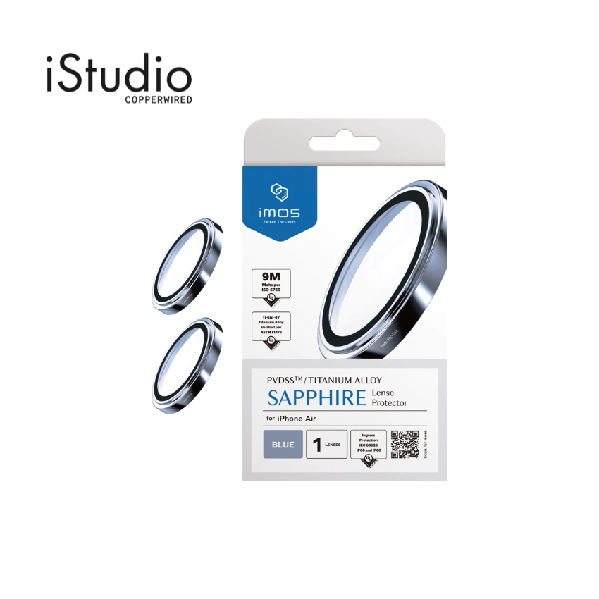 IMOS ฟิล์มกระจกป้องกันเลนส์ iPhone Air Sapphire Titanium | iStudio by Copperwired