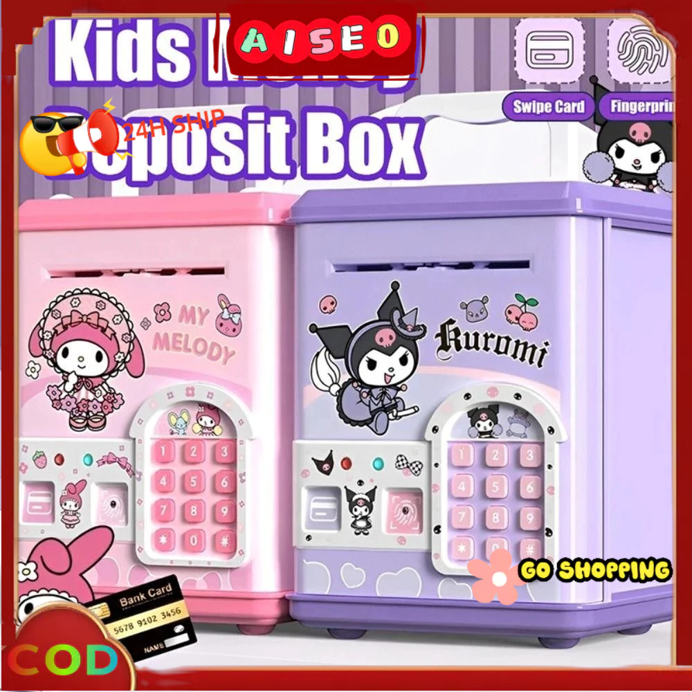 【ส่งจากไทย】กระปุกออมสินเด็ก รหัสผ่านลายนิ้วมือ กระปุกออมสินลายการ์ตูน ATM ของขวัญของเล่นคุณภาพสูง Money Save