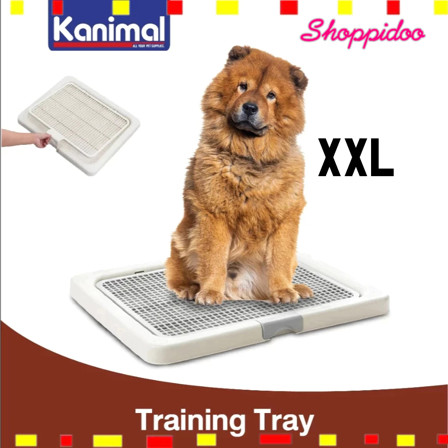 KANIMAL ห้องน้ำสุนัข  XXL 72.5x102.5x4.7cm. ใหญ่ จัมโบ้  มีตะแกรง ล็อคได้ รับน้ำหนักได้ <ห้องน้ำหมา ถาดฉี่หมา คานิมอล >