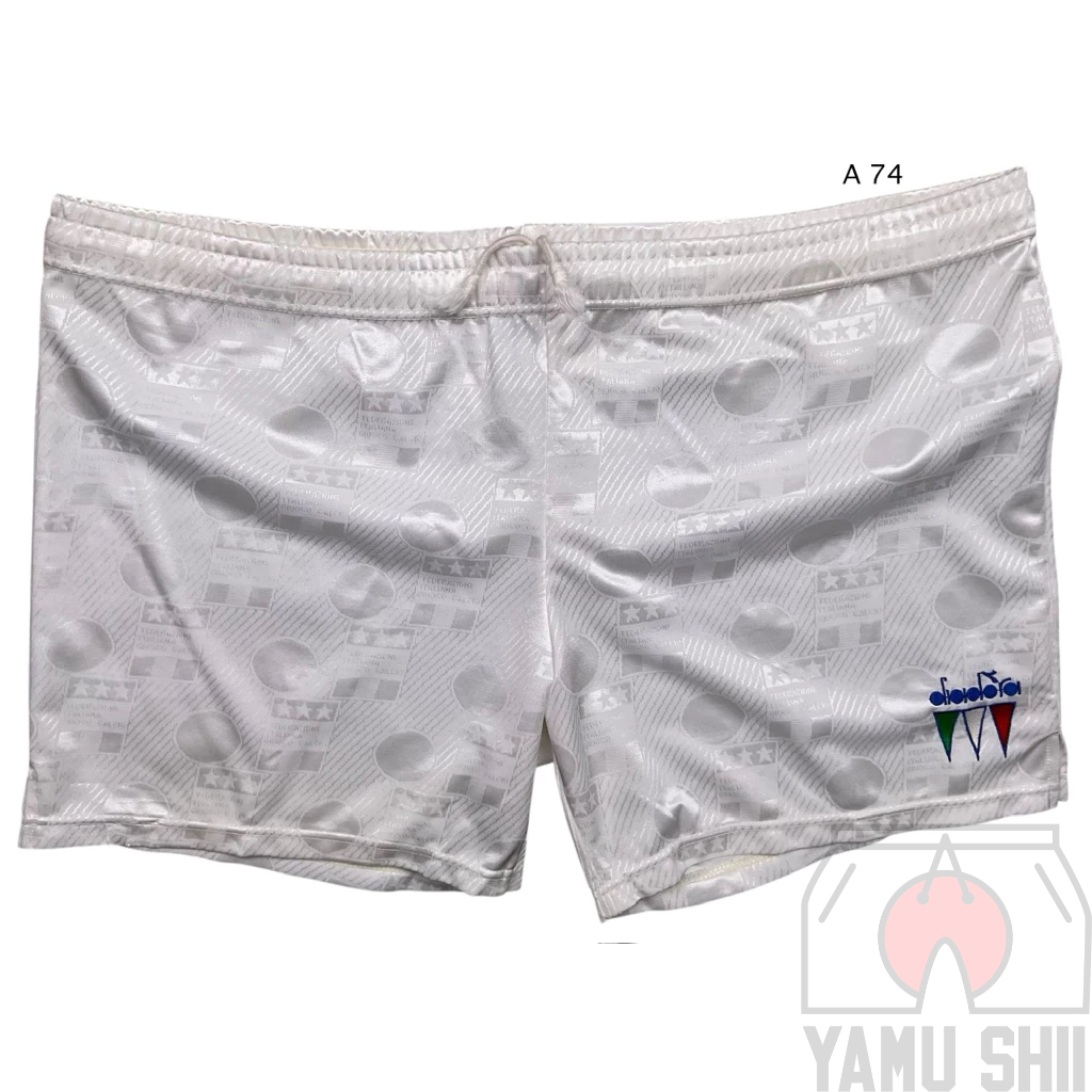 กางเกงขาสั้น ฟุตบอลทีม Italy 1994 Diadora ผ้ากีฬา  กีฬา ลำลอง  Size O-XL