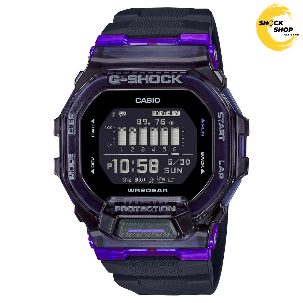CASIO G-SHOCK นาฬิกาผู้ชาย รุ่น GBD-200SM-1A6 ซีรีส์ Vital Bright จีช็อค