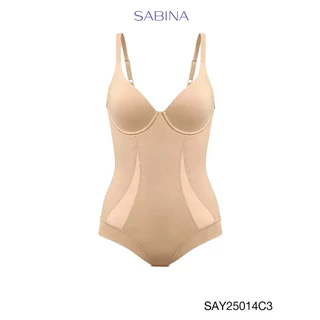Sabina บอดี้สูทกระชับสัดส่วน มีโครง Medium Support รหัส SAY25014C3 - สีเนื้อเข้ม