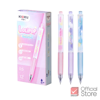 Kioku ปากกา ปากกาเจล Lolipop ลอลลิพอพ น้ำเงิน 0.5 คละสี จำนวน 1 ด้าม