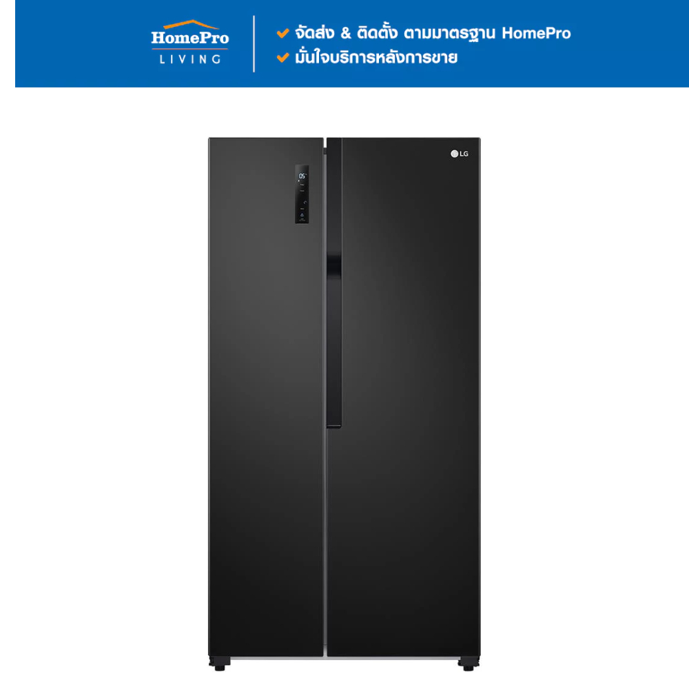 LG ตู้เย็น SIDE BY SIDE GC-B187JBAM.AHBPLMT 18.3 คิว สีดำ จัดส่งโดย HomePro