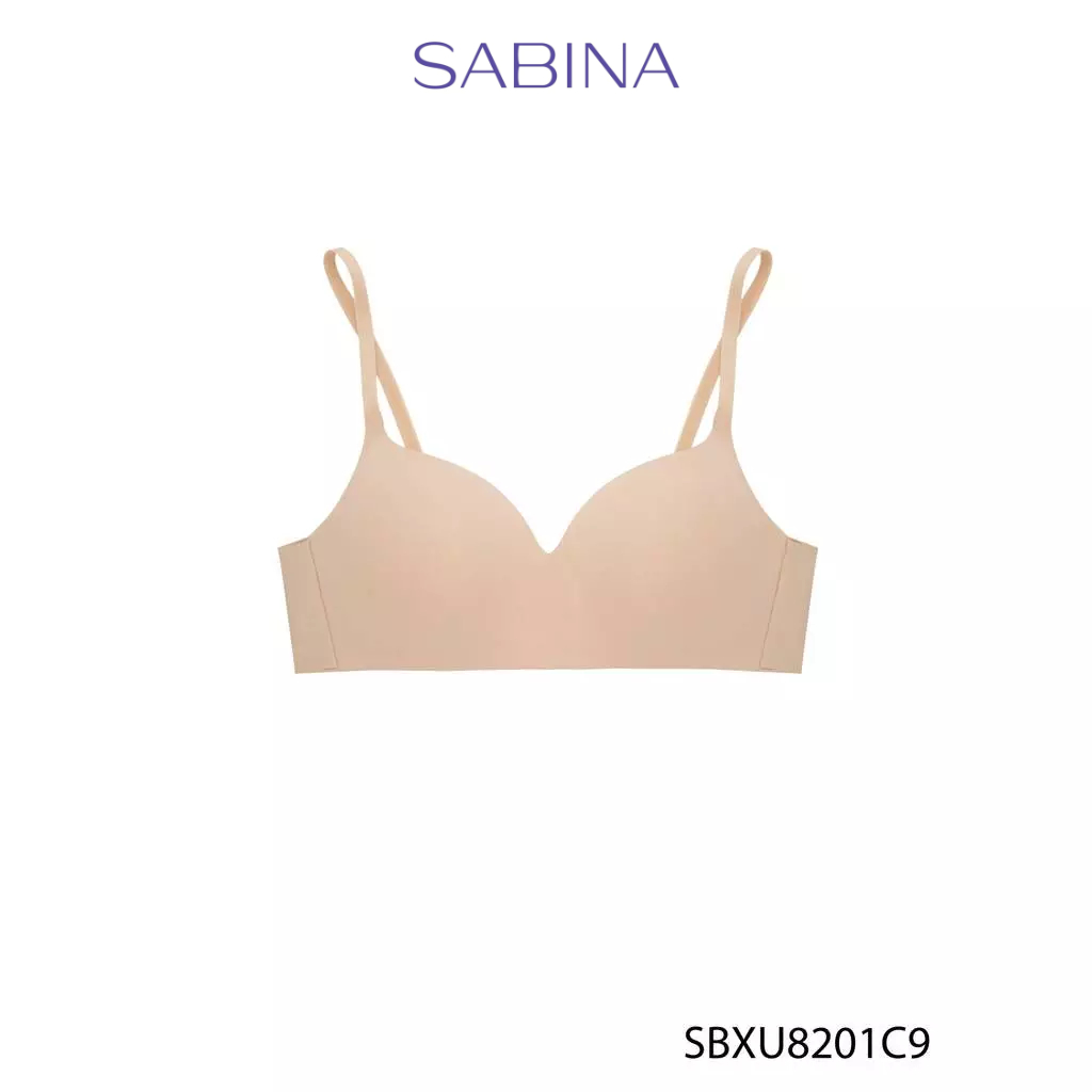 Sabina Pretty Perfect Level 1 เสื้อชั้นใน  ไร้โครง รหัส SBXU8201C9 - สีเนื้อ