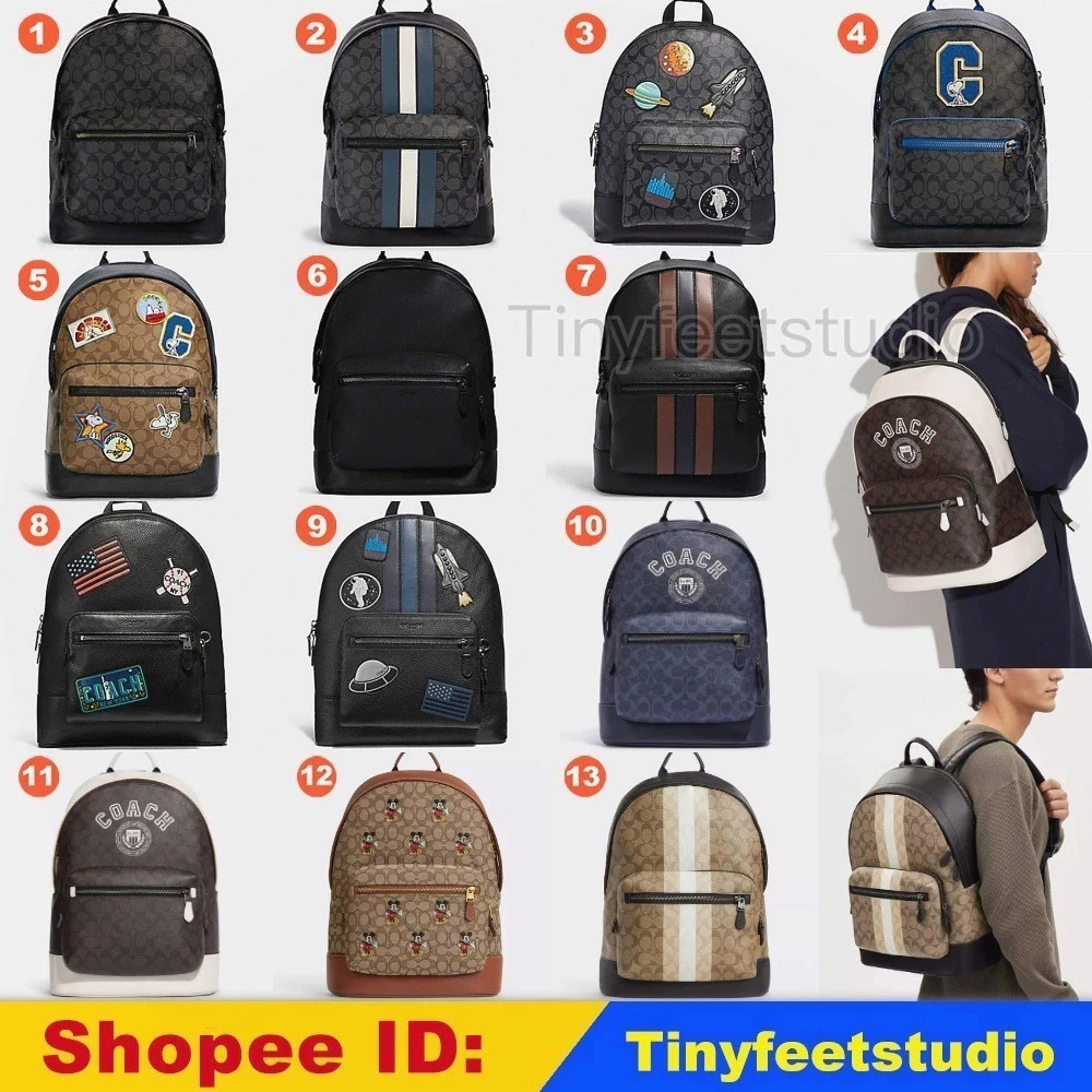 West Backpack 2736 3001 29040 5511 C4030 2854 กระเป๋าเป้ กระเป๋าผู้ชาย กระเป๋าเป้สะพายหลัง หนังแท้ Y