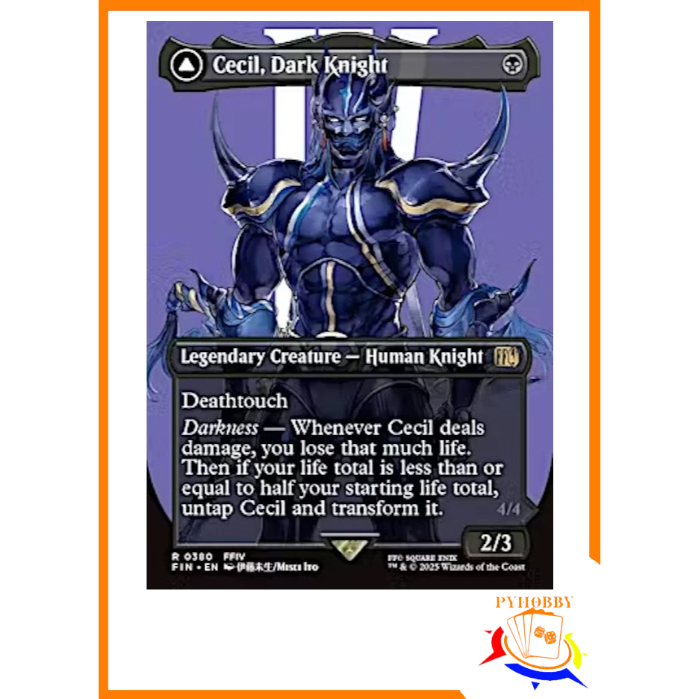 [MTG] Final Fantasy Variants: Cecil, Dark Knight (0380 - Borderless) (Two Face)