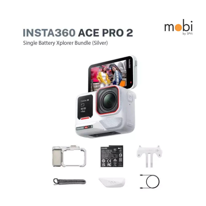 Insta360 Ace Pro 2 Combo Action Camera Xplorer Bundle (Moonlight Silver) (ประกันศูนย์)
