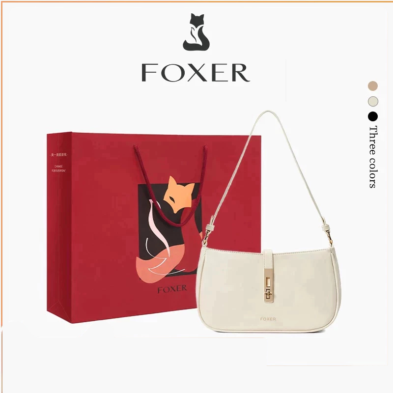 FOXER กระเป๋าสะพายข้าง แฟชั่น กระเป๋าใต้วงแขน กระเป๋าสะพายไหล่สำหรับผู้หญิง ของขวัญ