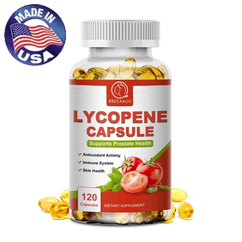 Lycopene 10mg  ไลโคปีน แคปซูลไลโคปีน ชลอวัย ต ้านริ้วรอยผิวกระจ่าง ใสเปล่งปลั่งลดรอยดำ ระบบหัวใจ 120Capsules