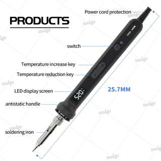 หัวแร้งบัดกรี 100W ปรับอุณหภูมิได้ จอLCD หัวแร้งไฟฟ้า เครื่องเชื่อมDigital display Soldering Iron