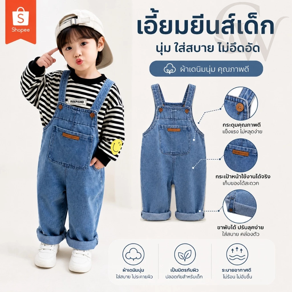 【จัดส่งทันที】ชุดเด็กผู้ชาย ชุดจั๊มสูท jumpsuit เอี๊ยมยีนส์ แฟชั่นเด็ก แขนกุด จั๊มสูท จั๊มสูทเด็ก กางเกงเด็ก เด็กชายแล