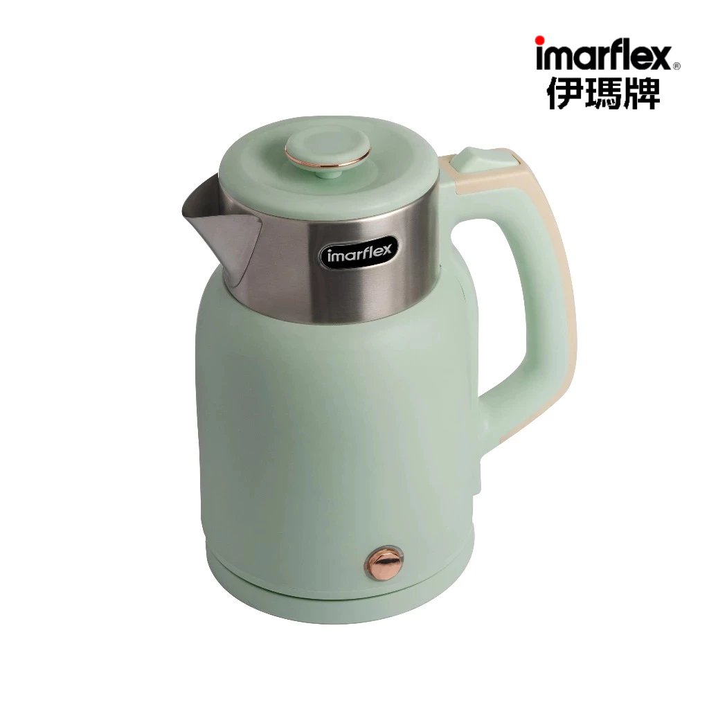 IMARFLEX_29 กาต้มน้ำไฟฟ้า สแตนเลส 2 ชั้น (กันความร้อน) สีเขียว 1.5 ลิตร IF-289G