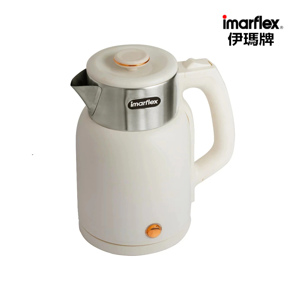 IMARFLEX_29 กาต้มน้ำไฟฟ้า สแตนเลส 2 ชั้น (กันความร้อน) สีขาว 1.5 ลิตร IF-289W