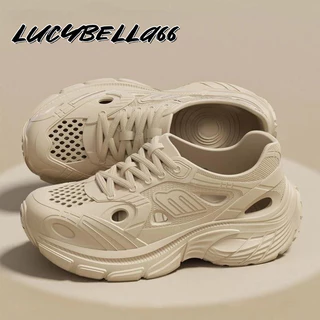 LucyBella66 รองเท้าผ้าใบ ก้นหนา EVA รกันน้ำ ผู้หญิง ระบายอากาศได้ กันลื่น1749716475750