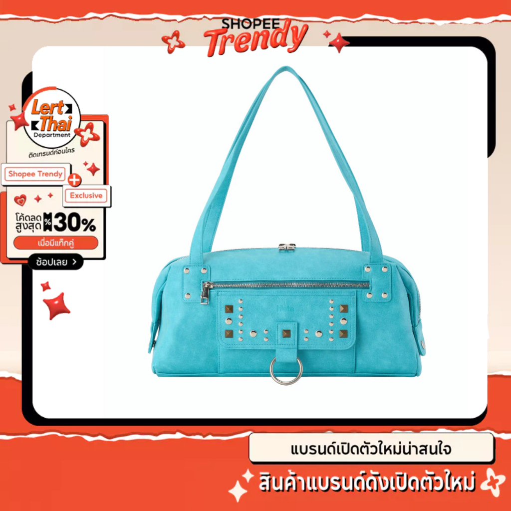 【ของแท้ 100 %】 Hieta  Alma Bag Turqois Blue