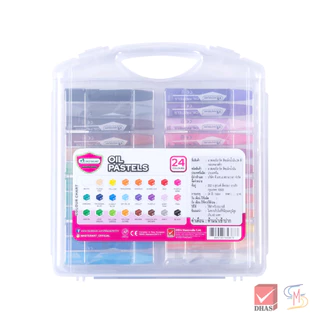 Master Art มาสเตอร์อาร์ต สีชอล์ก สีชอล์กน้ำมัน OIL PASTEL 12 สี และ 24 สี (แท่งใหญ่พิเศษ) จำนวน 1 กล่อง