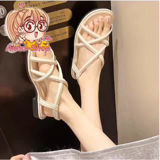 Anna shop รองเท้ายางรัดส้น สายไขว้ แฟชั่นเกาหลี งานมาใหม่ รองเท้าแตะแฟชั่น T424