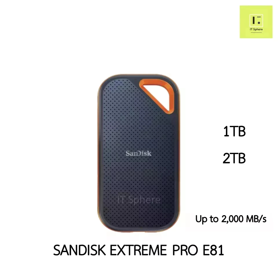 [ศูนย์ไทย ประกัน 5 ปี] SanDisk Extreme PRO Portable SSD E81 ฮาร์ดดิสก์พกพา harddisk พกพา SSD พกพาUSB