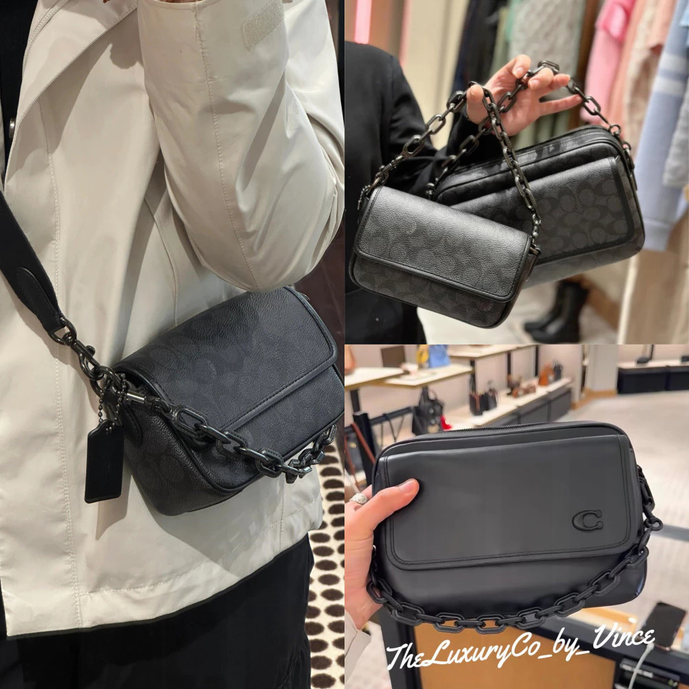 Men Shoulder Bag 18 CR753 CR754 Magnetic กระเป๋าผู้ชาย กระเป๋าสะพาย สไตล์คลาสสิค พลิกปก สายสะพายโซ่ 