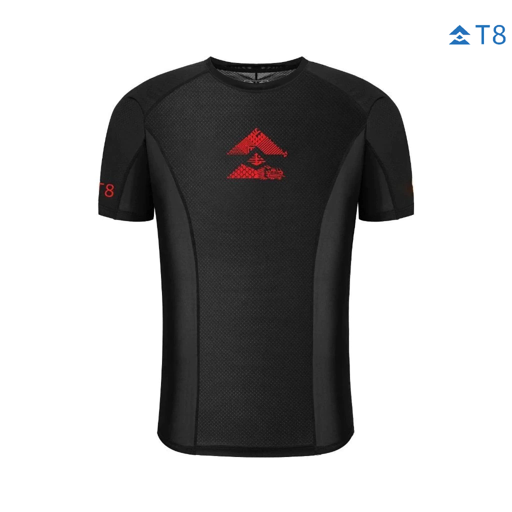 T8 Run เสื้อวิ่งแขนสั้น ผู้ชาย ICED TEE MEN The 9 Dragons Limited Edition สีดำ