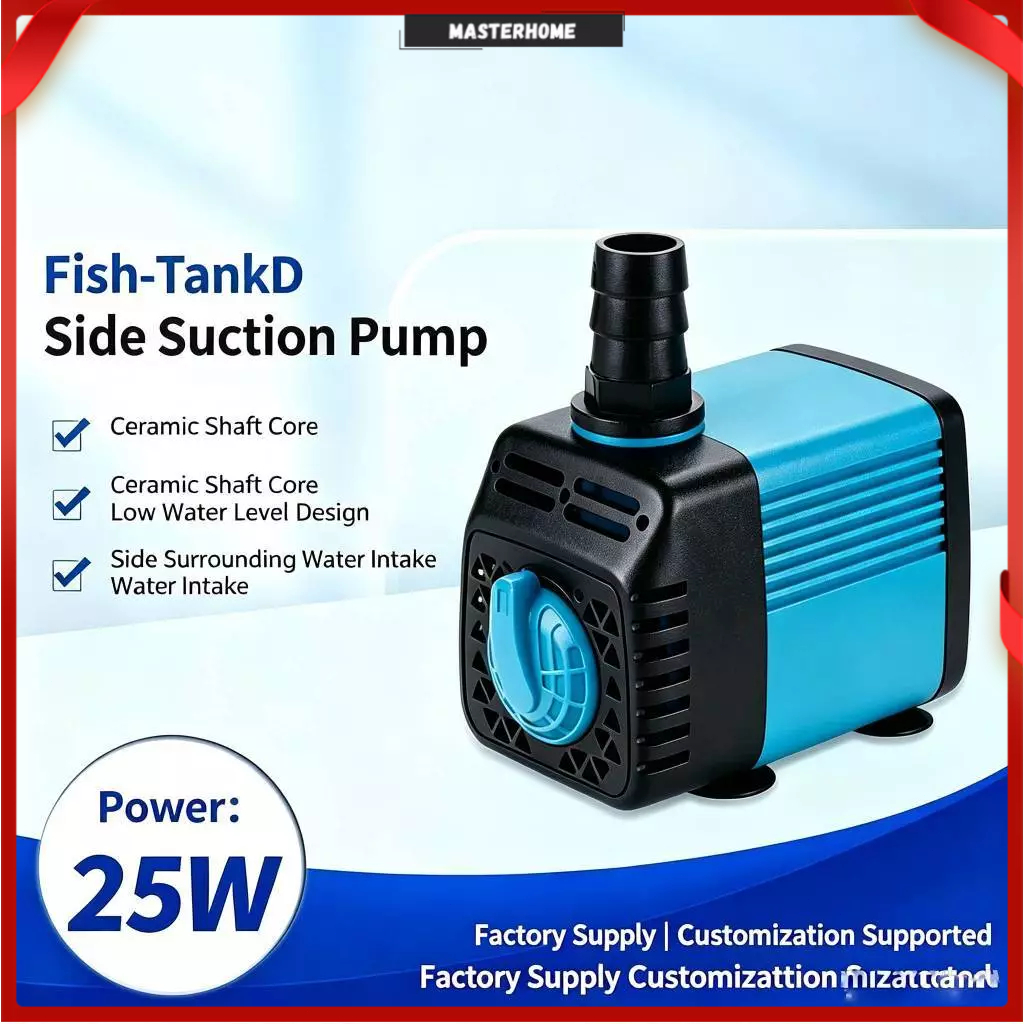 ปั๊มน้ำพุ 95W/65W/50W ที่ดูดน้ำ ปั้มตู้ปลา ปั้มน้ํา ปั้มจุ่มตู้ปลา น้ำตก 4500L/H ไหล เสียงรบกวน <30dB ปั้มน้ำตู้ปลา