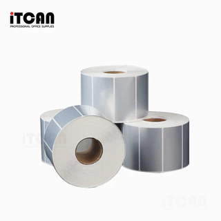 iTCAN สติ๊กเกอร์ Silver Pet sticker label barcode กันน้ำ 60x40 50x30 40x30mm ปริ้นกับหมึก ริบบอน