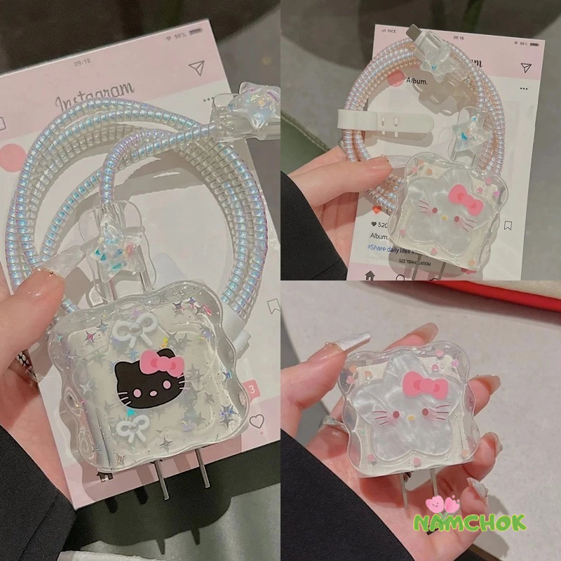 【NK】ตัวป้องกันเครื่องชาร์จ ชุดเคสป้องกันสายเคเบิลข้อมูล เครื่องชาร์จ เหมาะสำหรับเคสป้องกันโทรศัพท์ IP 18/20W