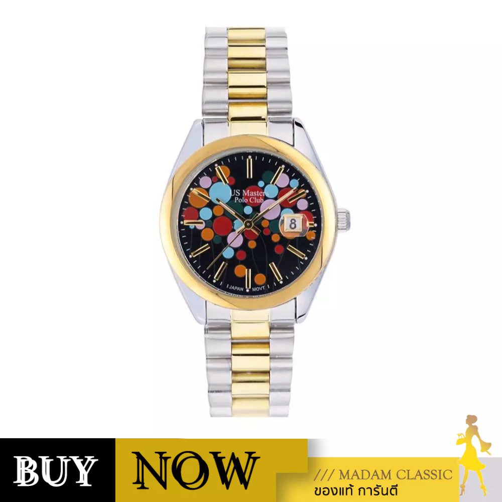 F นาฬิกาข้อมือ PPC FONTAINEBLEAU PPC-EC07-RG-WE  DORÉE ROMANS LUXE DATE 23 MM,ROSEGOLD / WHITE