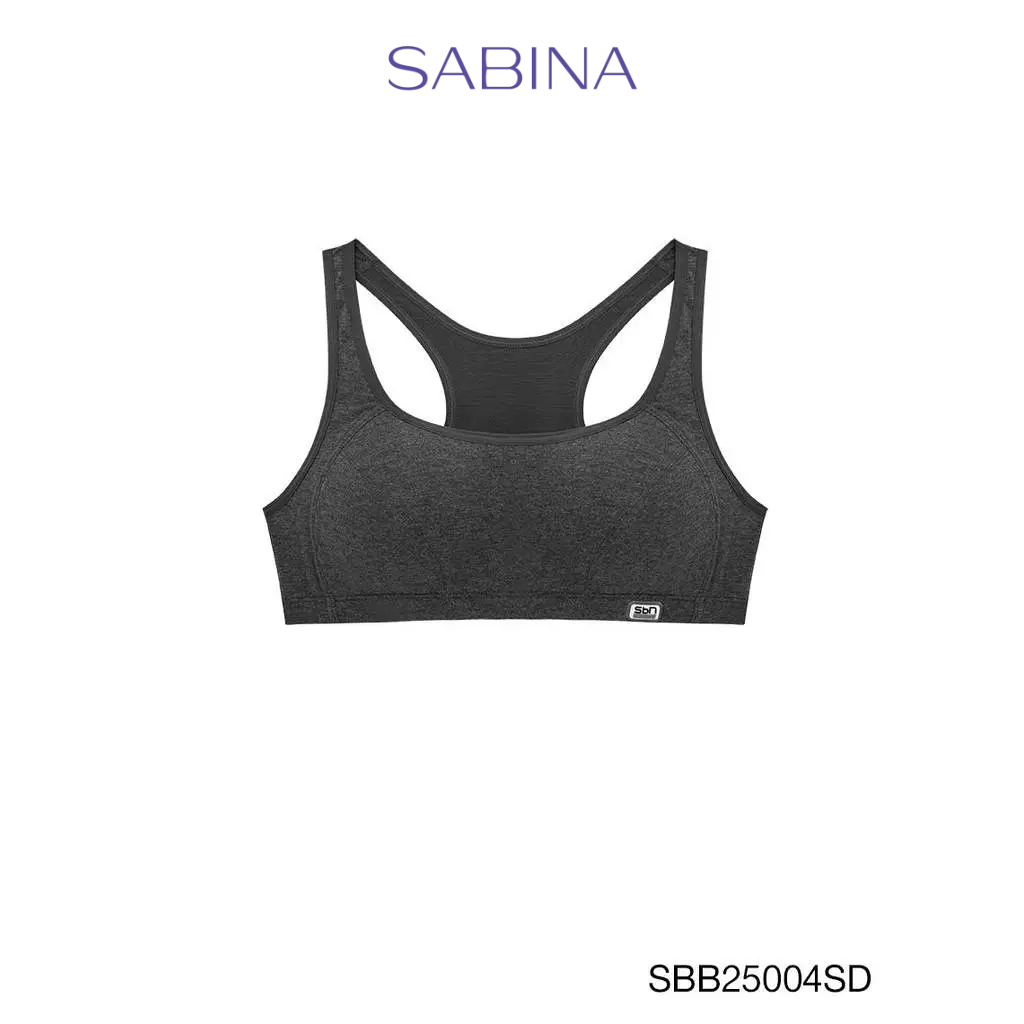 Sabina Sbn Sport Light to Medium Support เสื้อชั้นใน  ไร้โครง รหัส SBB25004SD - สีเทาเข้ม
