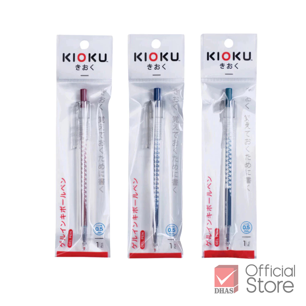 [Clearance Sale] Kioku ปากกา ปากกาหมึกเจล KK613 0.5 น้ำเงิน คละสี จำนวน 1 ด้าม