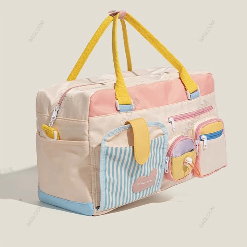 BAGLOOM กระเป๋าขนาดใหญ่สำหรับเดินทาง แฟชั่น กระเป๋าฟิตเนส เนื้อผ้ากันน้ำ กระเป๋าเดินทางกีฬา - รูปที่ 2