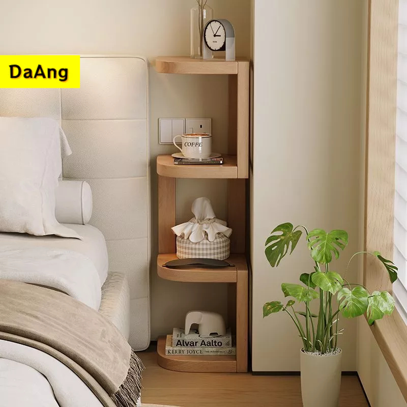 ชั้นวางของเข้ามุมโต๊ะทำงาน ชั้นวางหนังสือไม้เนื้อแข็งสำหรับห้องทำงาน