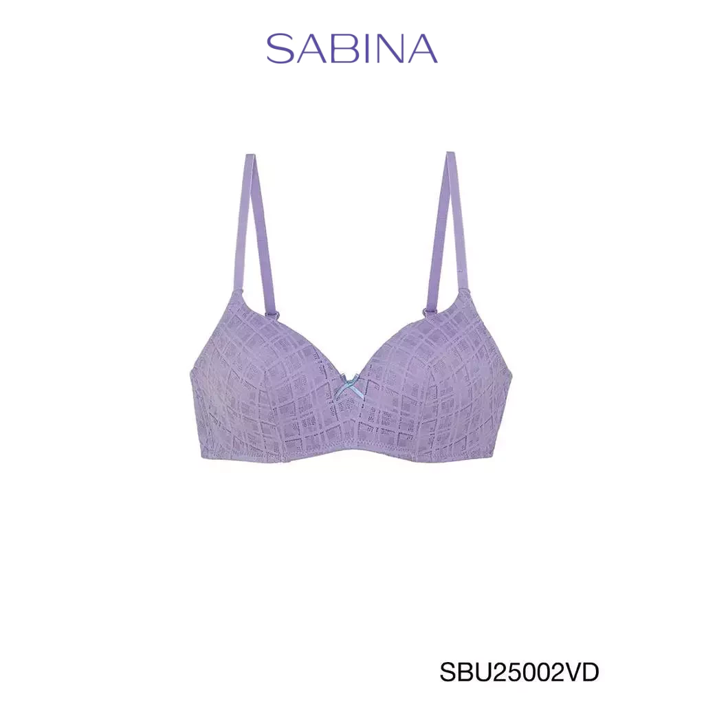 Sabina Pretty Perfect Level 1 เสื้อชั้นใน ไร้โครง รหัส SBU25002VD - สีม่วงเข้ม