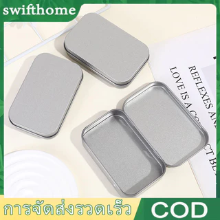 🟢COD 95*60*20 มม.โลหะดีบุกพลิกกล่องเก็บกรณีออแกไนเซอร์สําหรับเหรียญลูกอมคีย์
