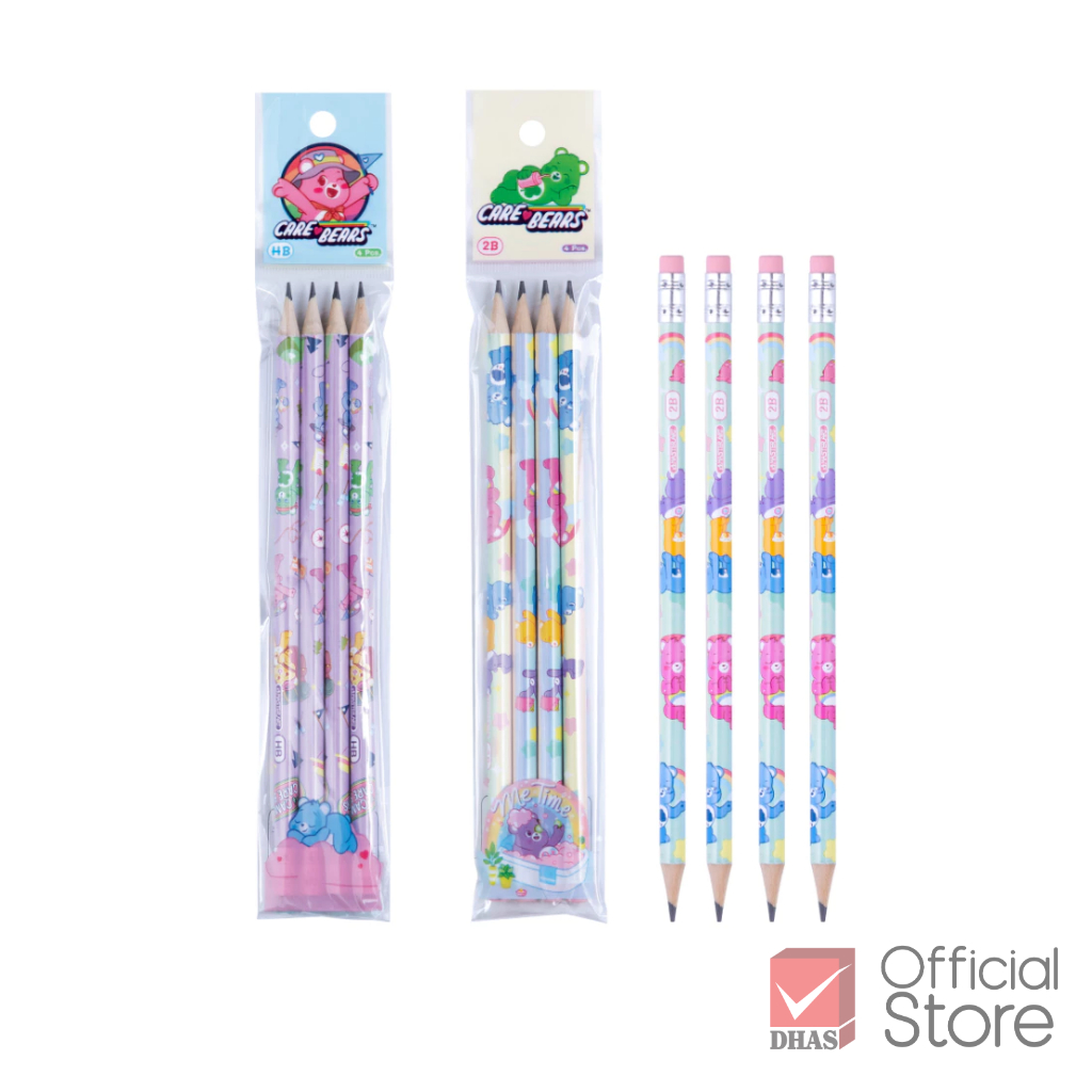 Master Art ดินสอ ดินสอดำ 2B และ HB แคร์แบร์ จำนวน 4 แท่ง