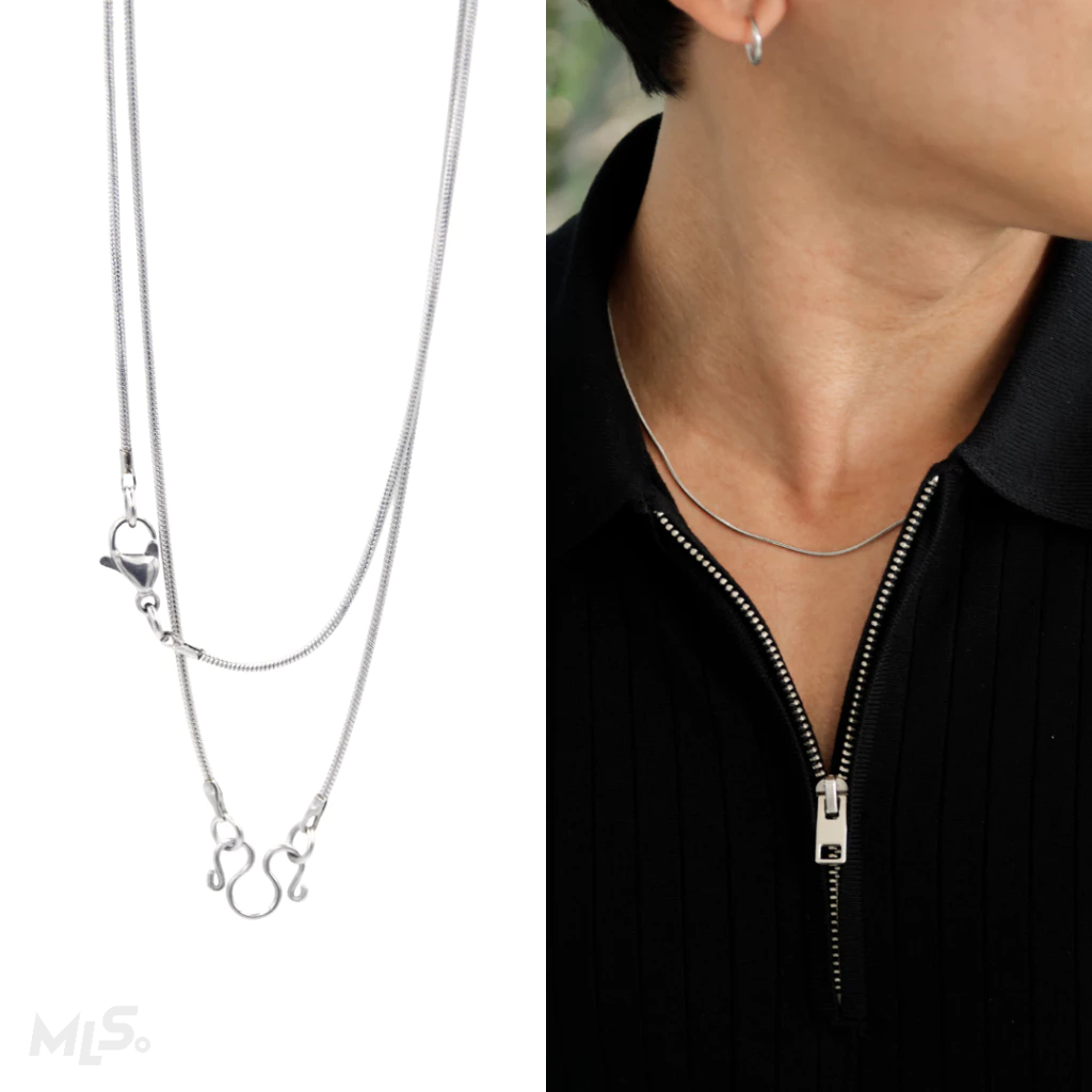 MLS | Snake chain 1.0 สร้อยคอสแตนเลส ลายกระดูกงูเล็ก