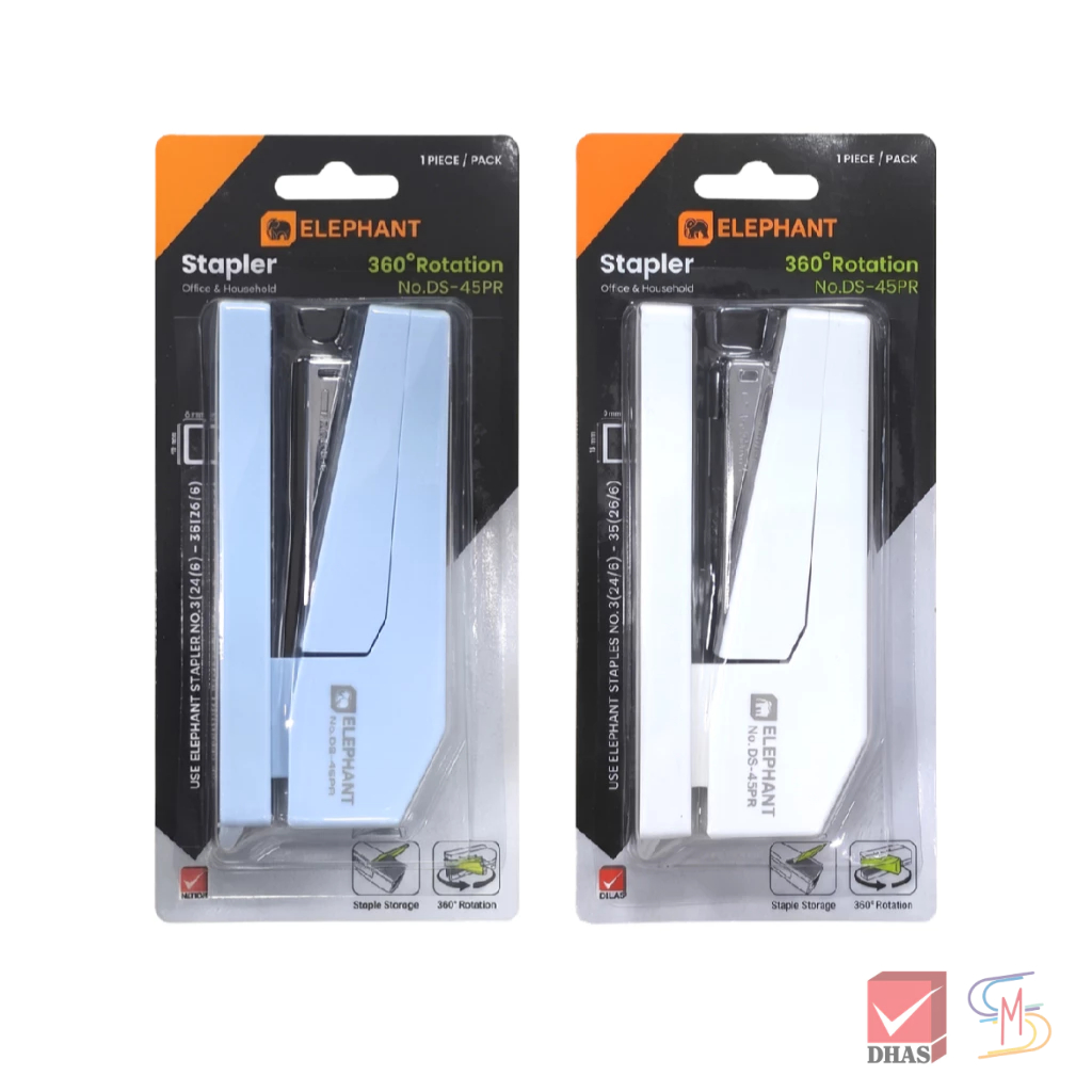 Elephant ตราช้าง เครื่องเย็บกระดาษ No.DS-45PR คละสี จำนวน 1 เครื่อง
