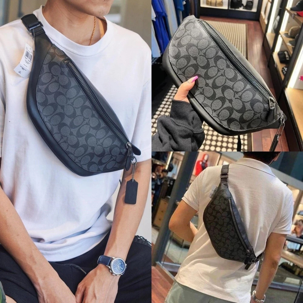 Men Belt Bag F78777 F79037 กระเป๋าคาดเอว กระเป๋าสะพายข้าง กระเป๋าผู้ชาย ความจุขนาดใหญ่ 5C9O2D64