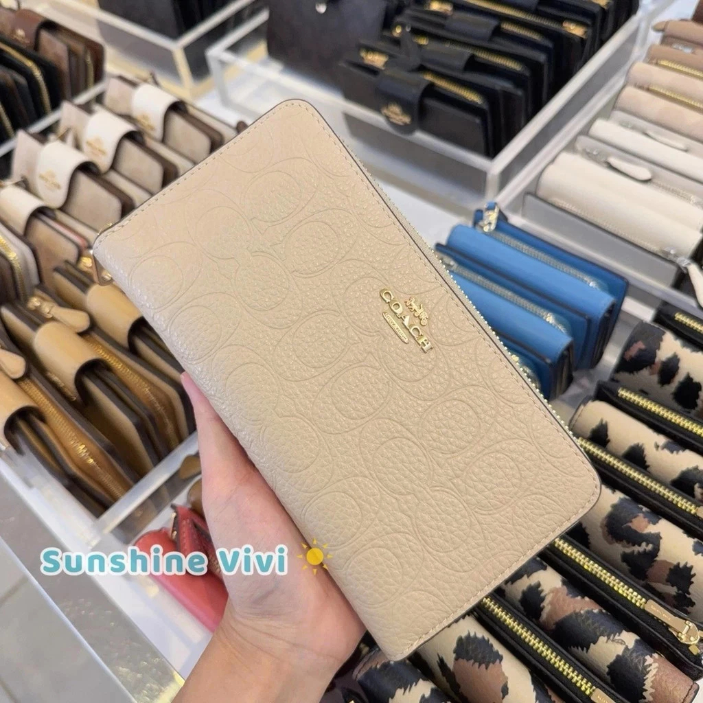 Long Wallet-CB002 CCL35 การพิมพ์นูน กระเป๋าสตางค์ยาว กระเป๋าสตางค์ ผู้หญิง ซิป พร้อมสาย 1C7O3A5CH6