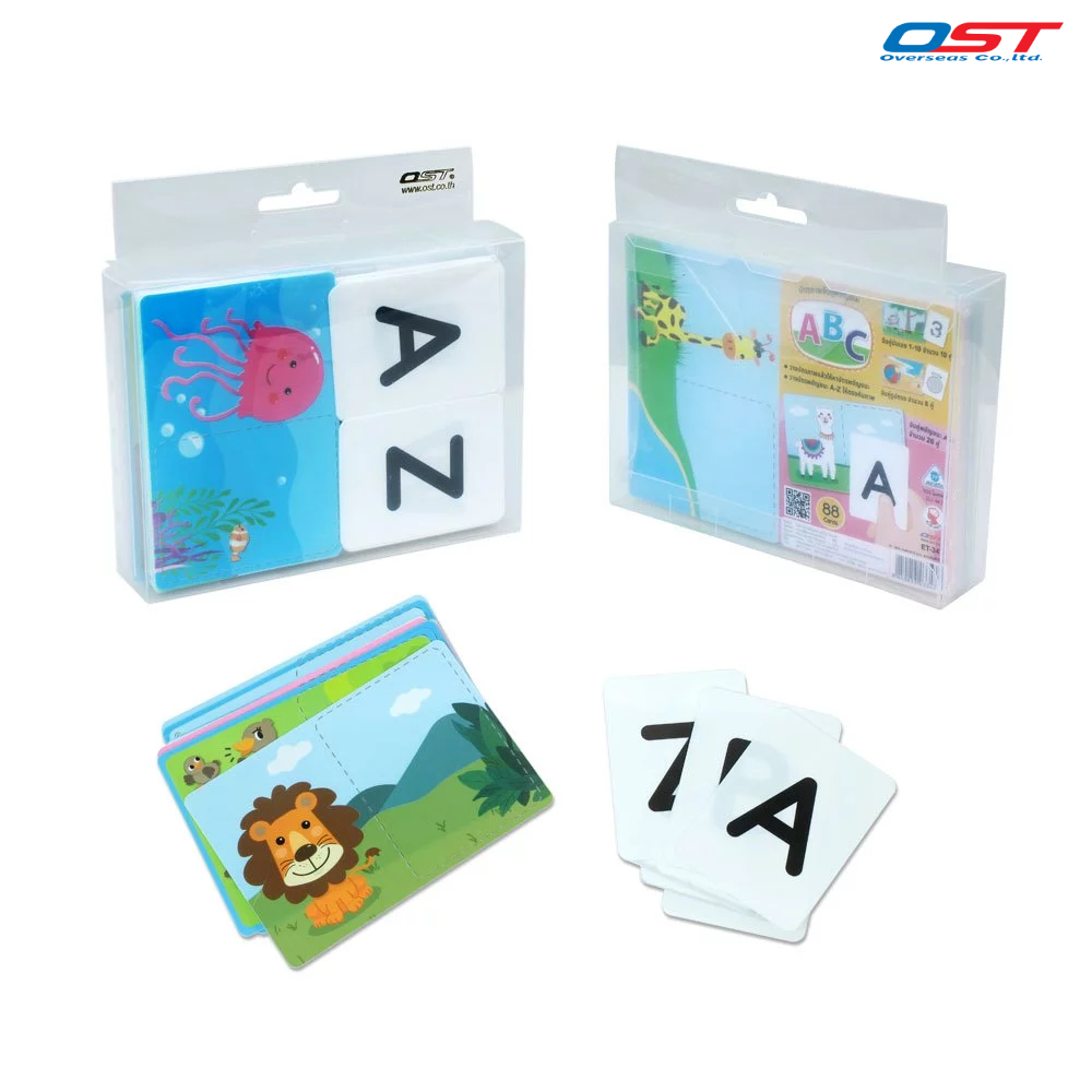 เกมจับคู่ บัตรภาพจับคู่ พยัญชนะ ABC (44คู่) สื่อการเรียนรู้วิชาภาษาอังกฤษ บัตรผลิตจากพลาสติก/ ET-347