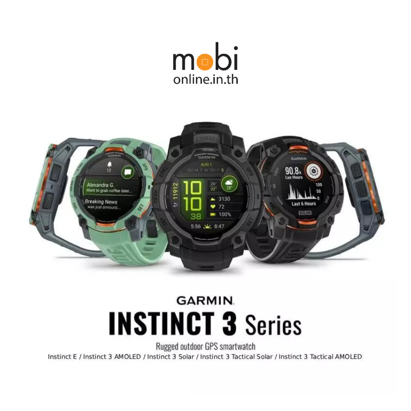 Garmin Instinct 3 Series [Instinct E / Instinct 3 AMOLED / Instinct 3 Solar] - สมาร์ทวอทช์ระบบ GPS ส
