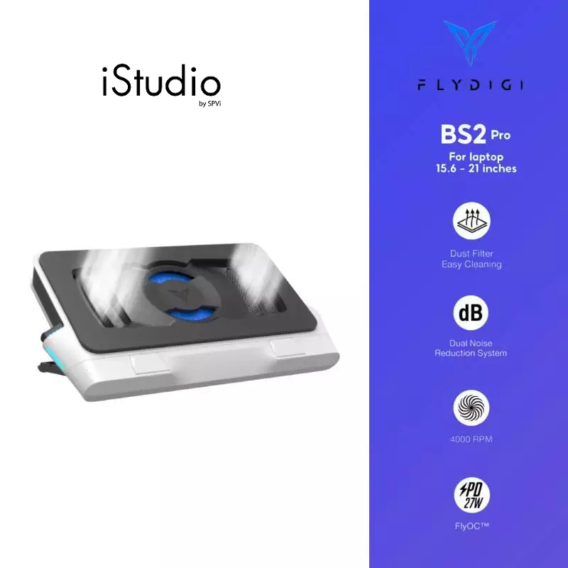 Flydigi BS2 Pro พัดลมระบายความร้อน Turbo สำหรับ Laptop