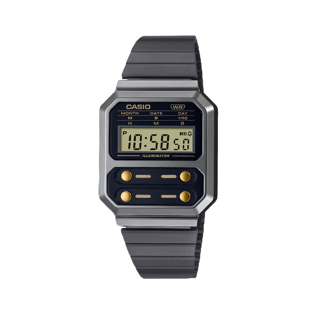 Casio นาฬิกาข้อมือ Unisex  A100WEGG-1A2DF vintage watch Quartz
