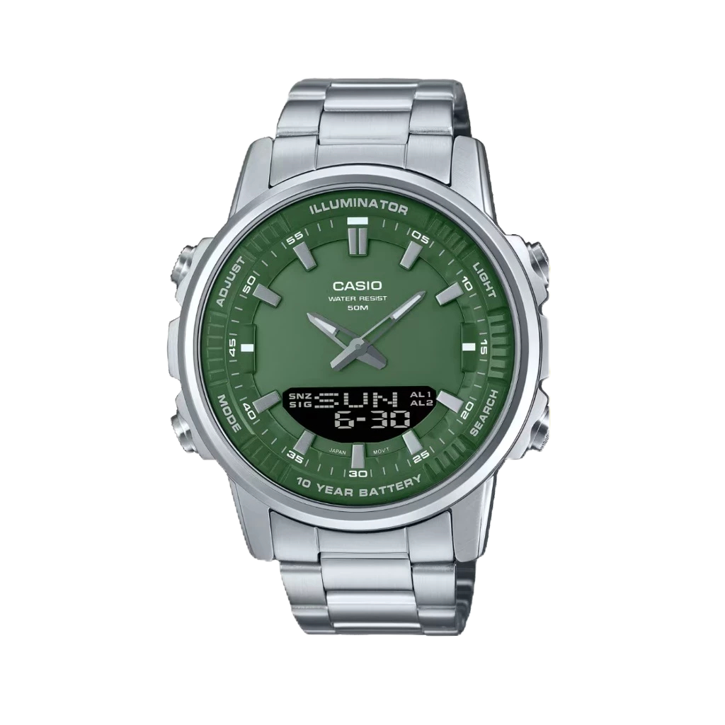 Casio นาฬิกาข้อมือผู้ชาย รุ่น AMW-880D-3AVDF Men's Watch