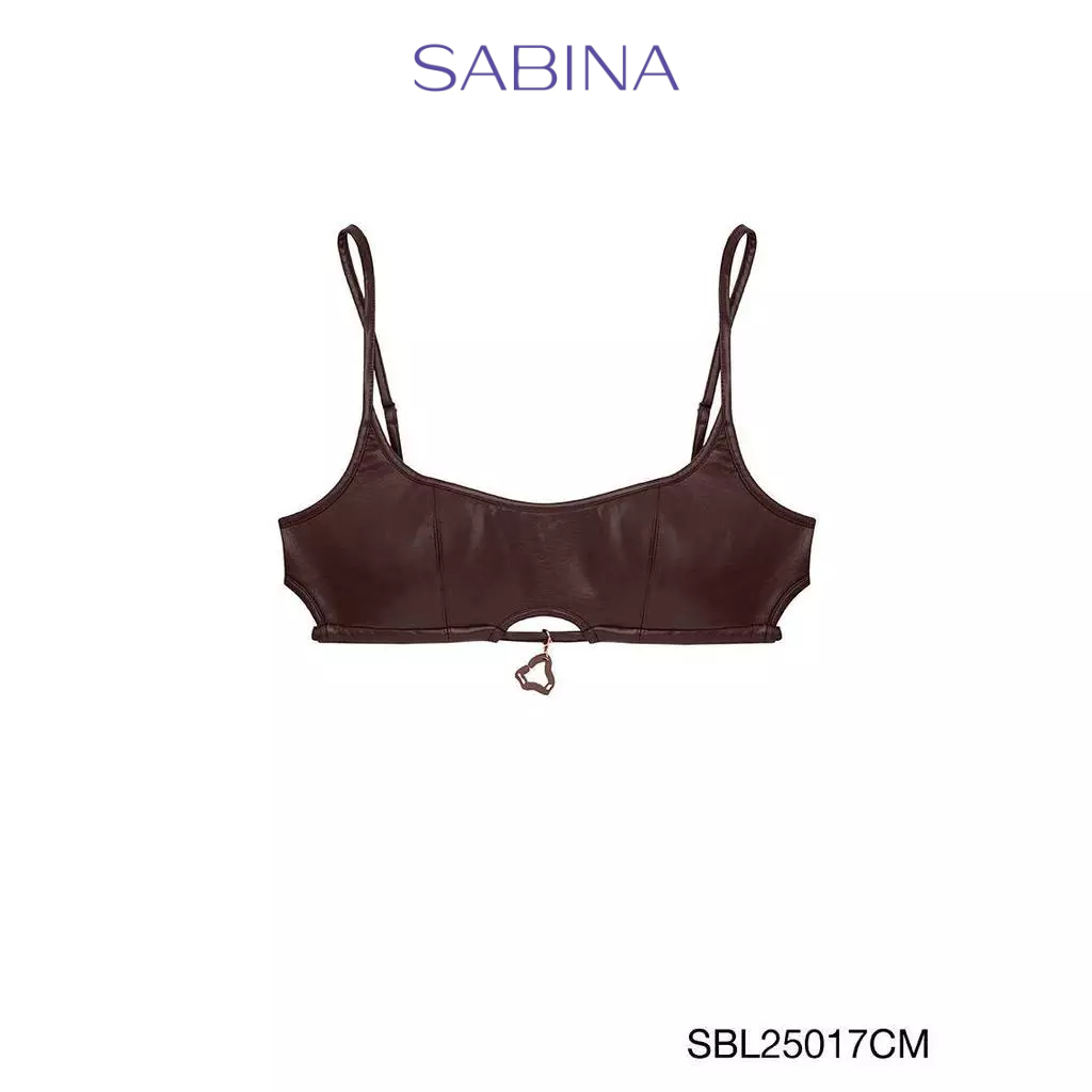 PIPATCHARA x SABINA เสื้อบราหนังสังเคราะห์ รหัส SBL25017CM – สีน้ำตาล