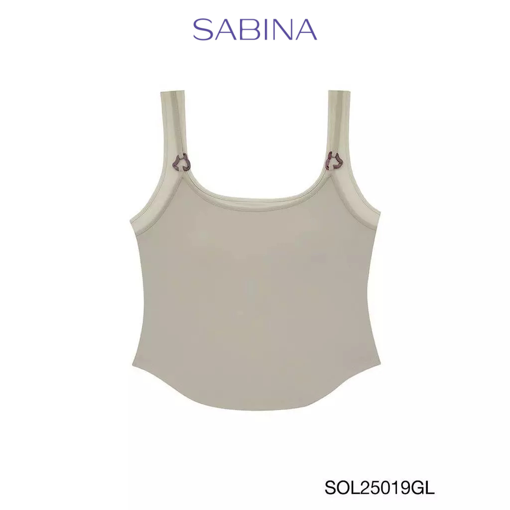 PIPATCHARA x SABINA เสื้อกล้าม รหัส SOL25019GL - สีเขียว/เบจ