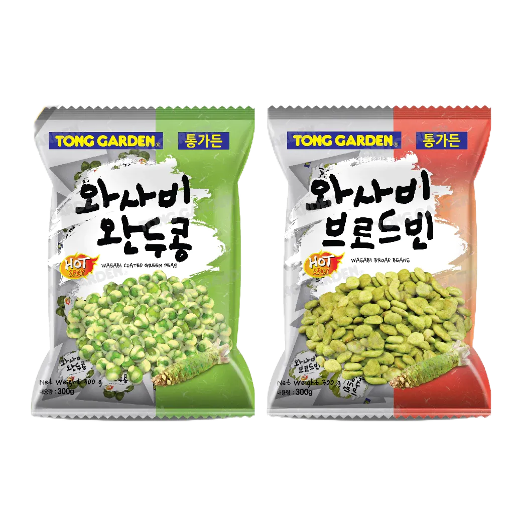 Tonggarden ถั่วลันเตาวาซาบิและถั่วปากอ้าวาซาบิ 260-300 กรัม