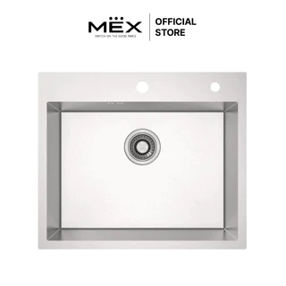 MEX รุ่น SQ60-MF อ่างล้างจาน 1 หลุม ขนาดอ่าง 55 x 40 ซม. สเตนเลส สตีล AISI 304