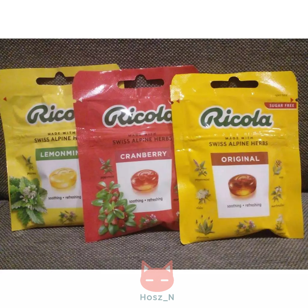[17.5 g] Ricola Swiss Herb Lozenges Sugar Free ริโคลา ลูกอมสมุนไพร ปราศจากน้ำตาล Original /Icy Lemon